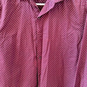 Button down collar polka dot shirt